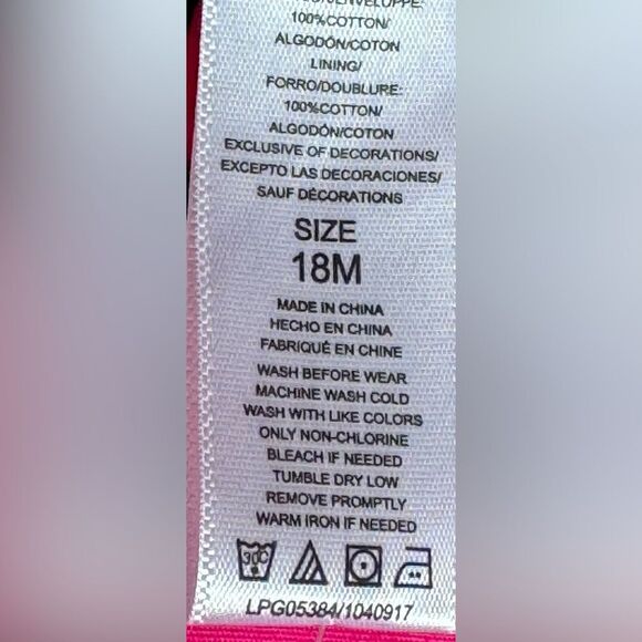 Little Me Girls Kids Pink Bow Back Button Up Collared Jacket. 18 Months. NEW. - Picture 7 of 8